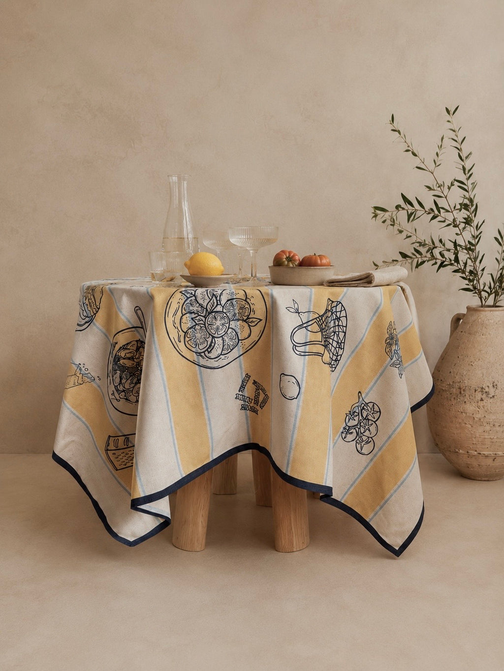 Mantel Dolce vita rayas
