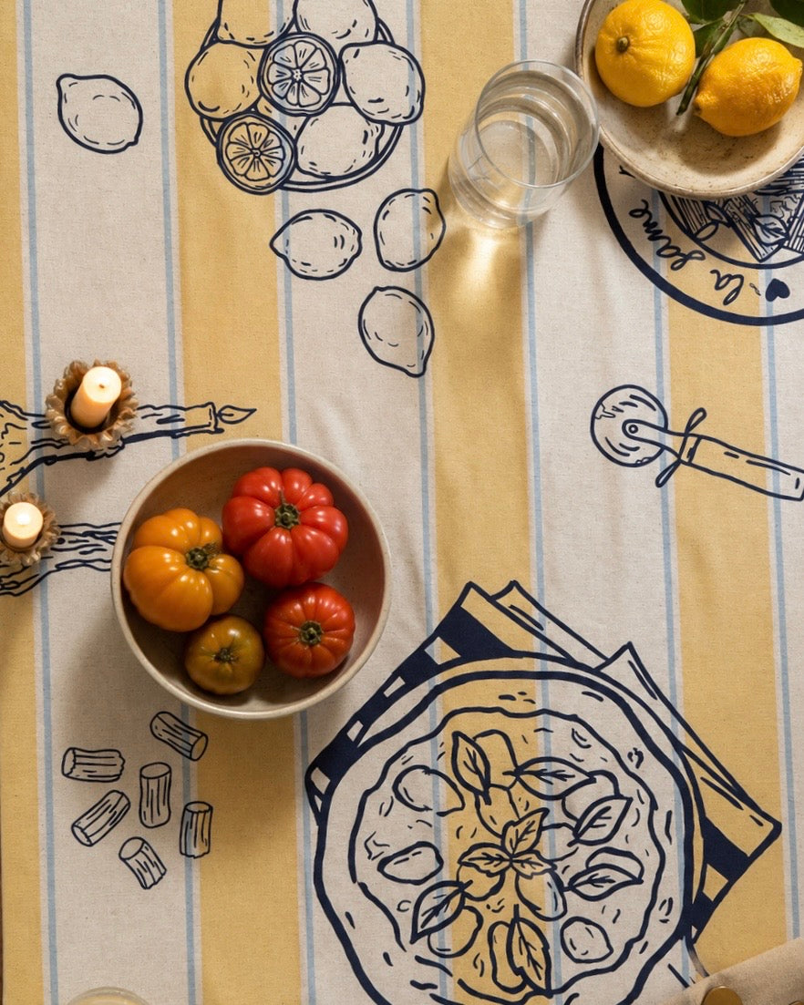 Mantel Dolce vita rayas