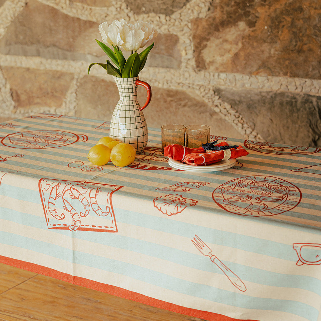 Mantel rayas 140x220