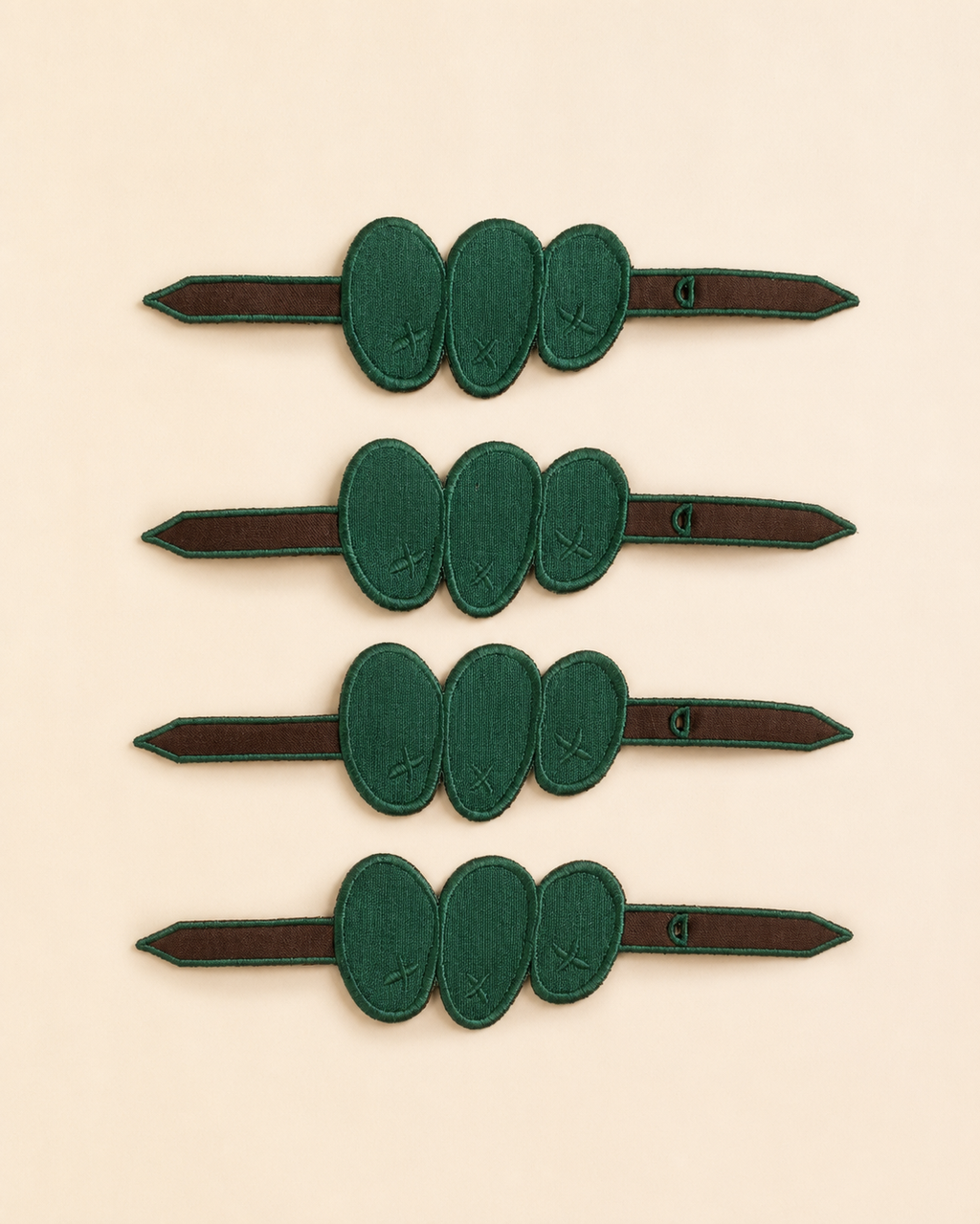 Pack 4 servilleteros tela aceitunas
