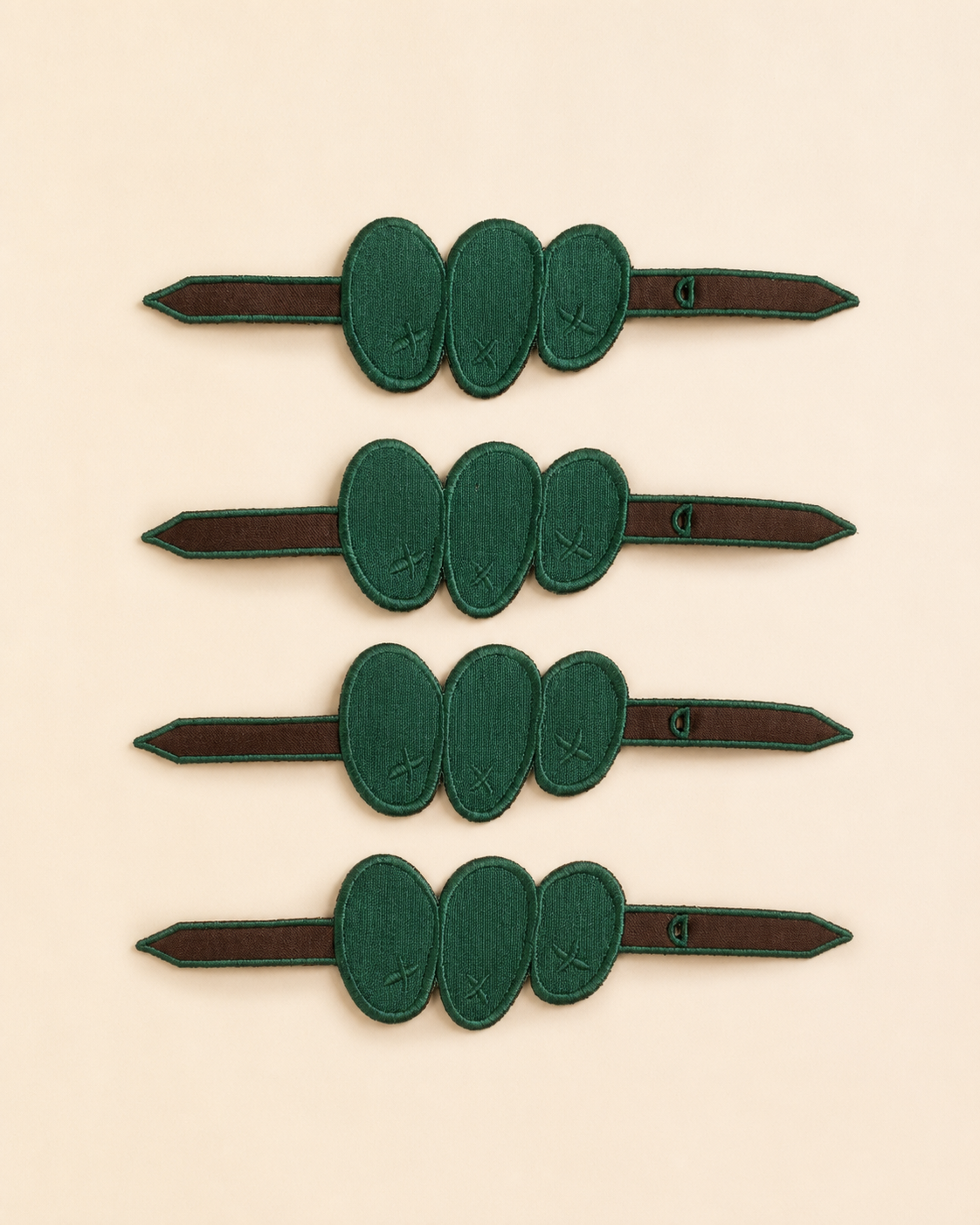 Pack 4 servilleteros tela aceitunas