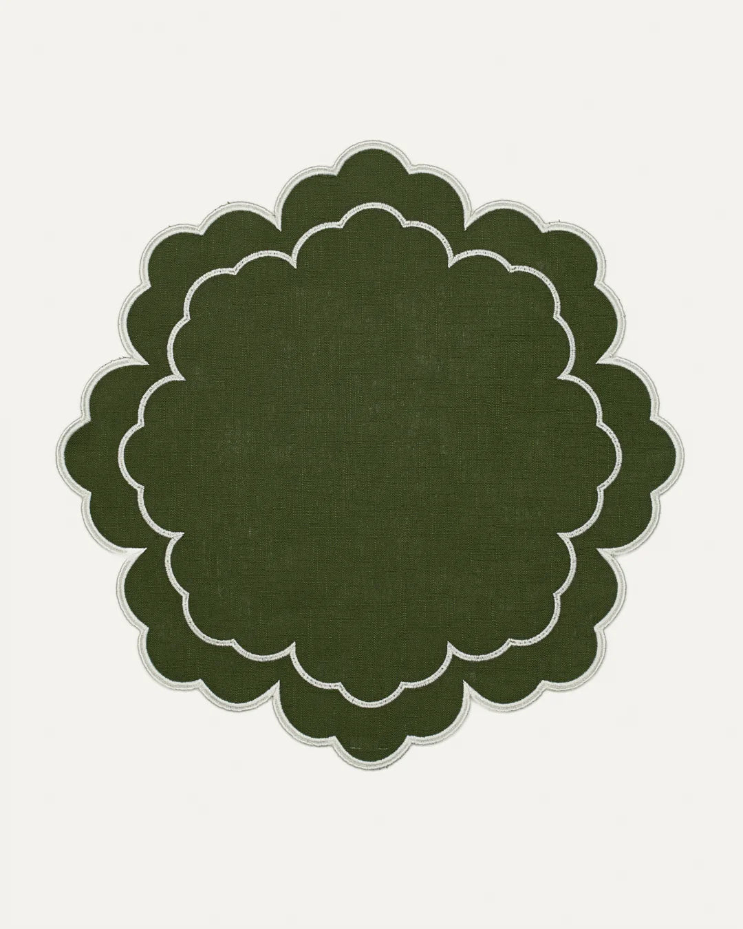 Mantel Individual personalizable verde y blanco