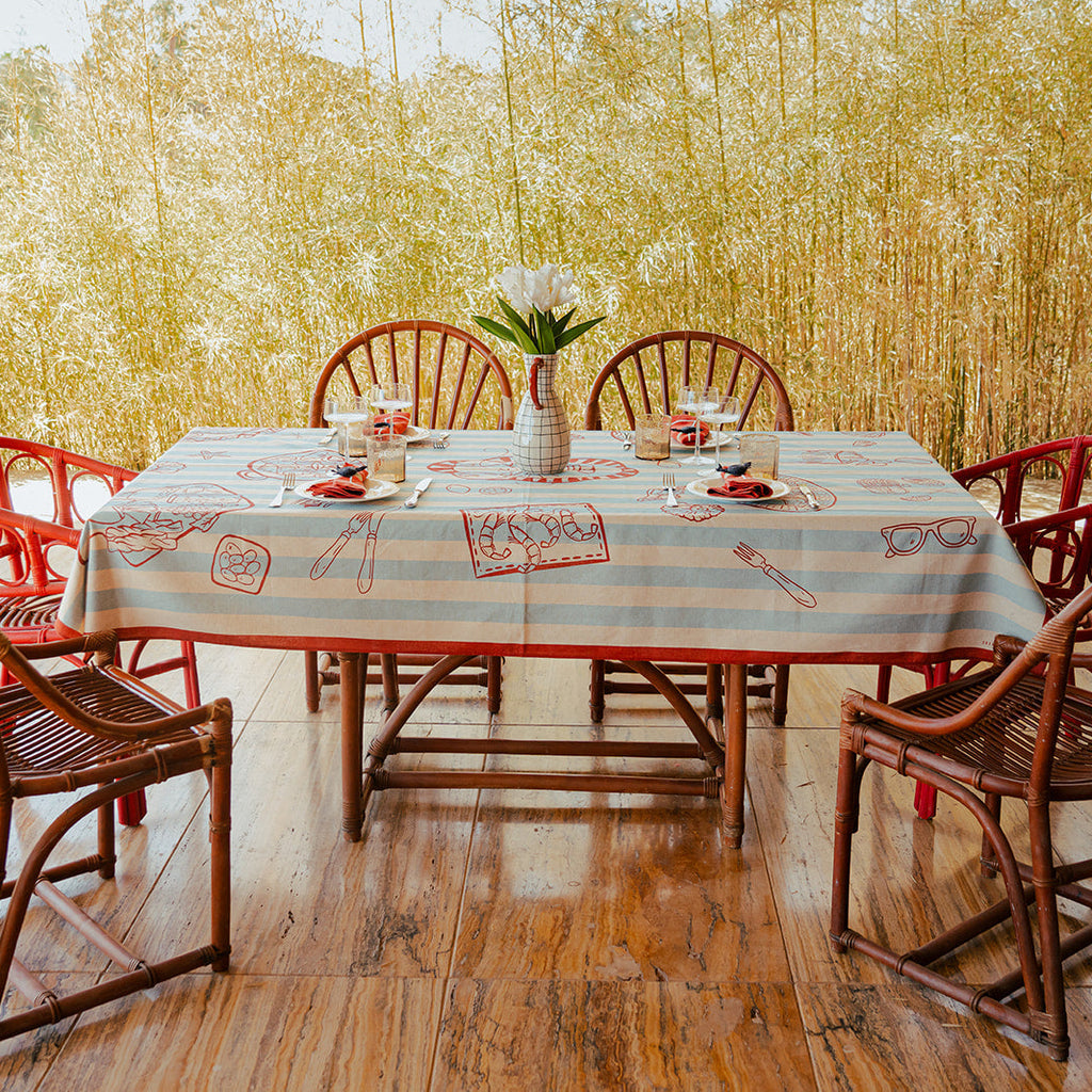 Mantel rayas 140x220