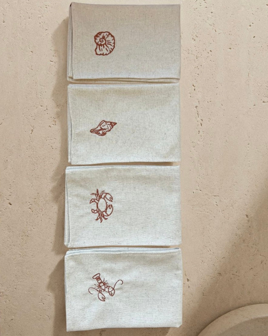 Pack 4 servilletas terracota