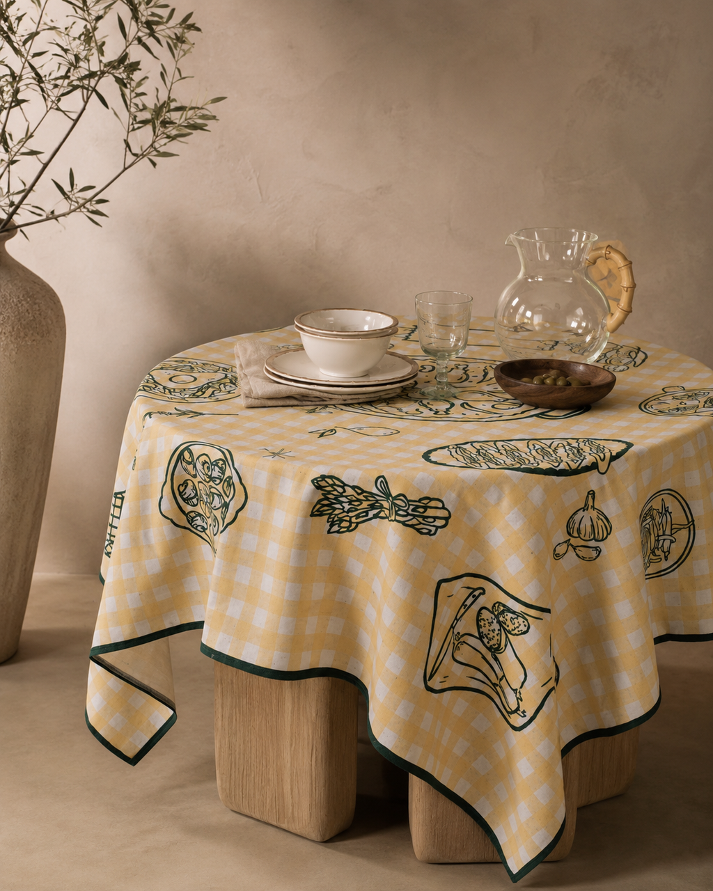 Mantel vichy 140x140