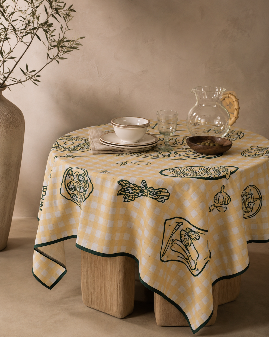 Mantel vichy 140x140