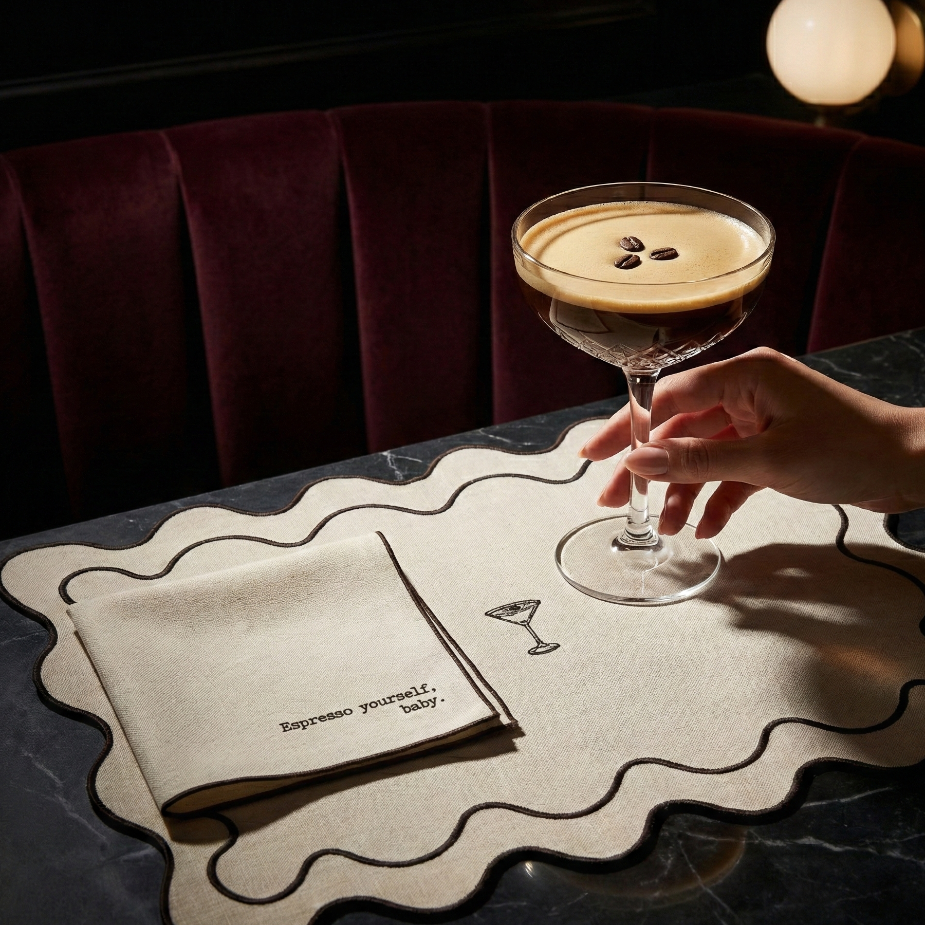 Pack 2 manteles individuales Espresso Martini